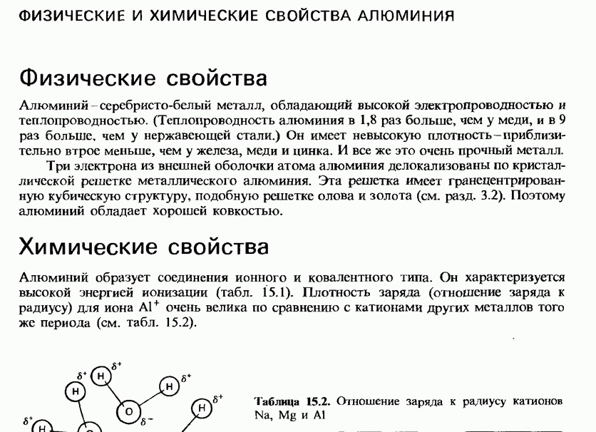 Алюминий: физические и химические свойства